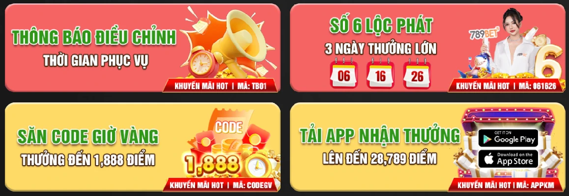 Các Chương Trình Khuyến Mãi HOT Nhất Tại 789BET Các Chương Trình Khuyến Mãi HOT Nhất Tại 789BET
